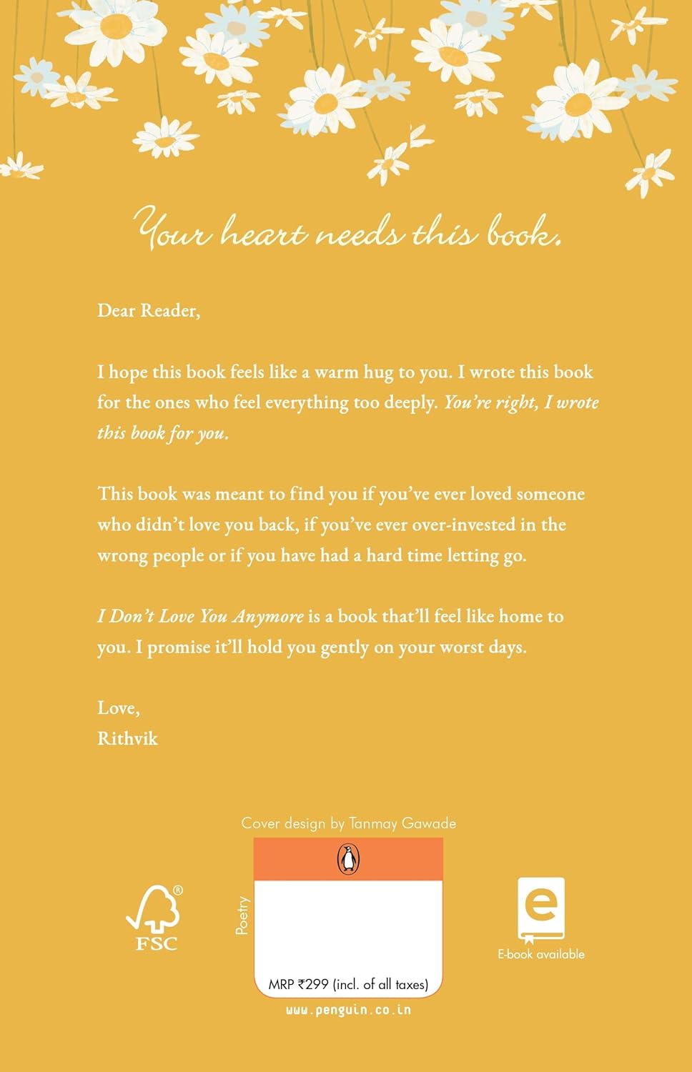 I Don't Love You Anymore: Moving On and Living Your Best Life | Bestseller by Rithvik Singh | Original Edition by Rithvik Singh