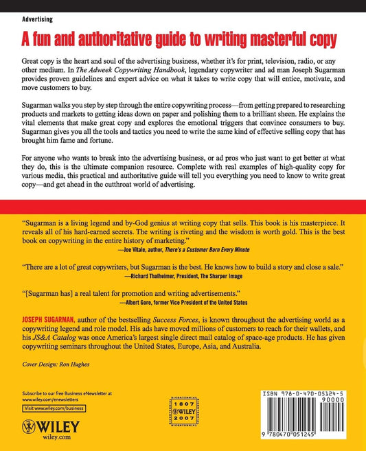 Pre Order: The Adweek Copywriting Handbook: The Ultimate Guide to Writing Powerful Advertising and Marketing Copy from One of America's Top Copywriters - Joseph Sugarman