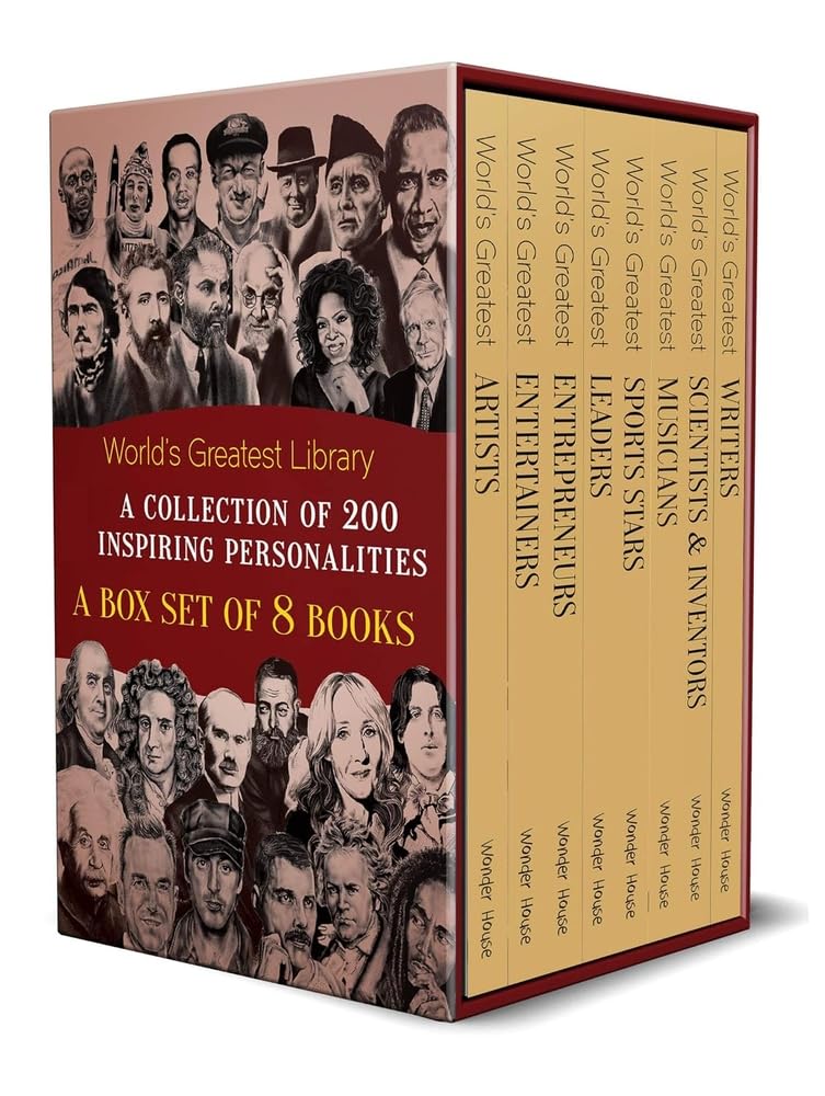 Pre Orders: World's Greatest Library : A Collection of 200 Inspiring Personalities (Box Set of 8 Biographies)