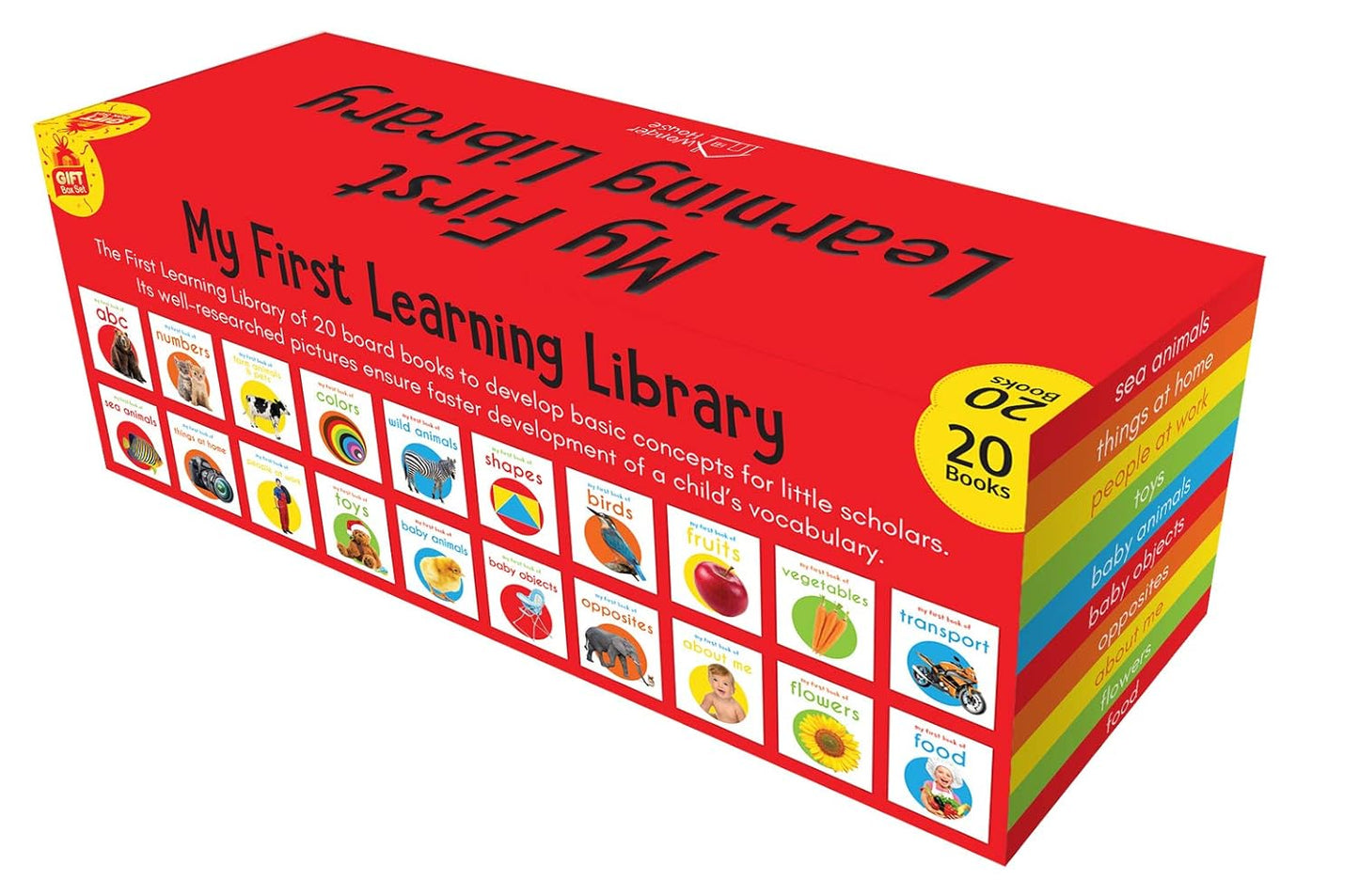 Pre Order: My First Complete Learning Library: Boxset of 20 Board Books Gift Set for Kids (Horizontal Design)