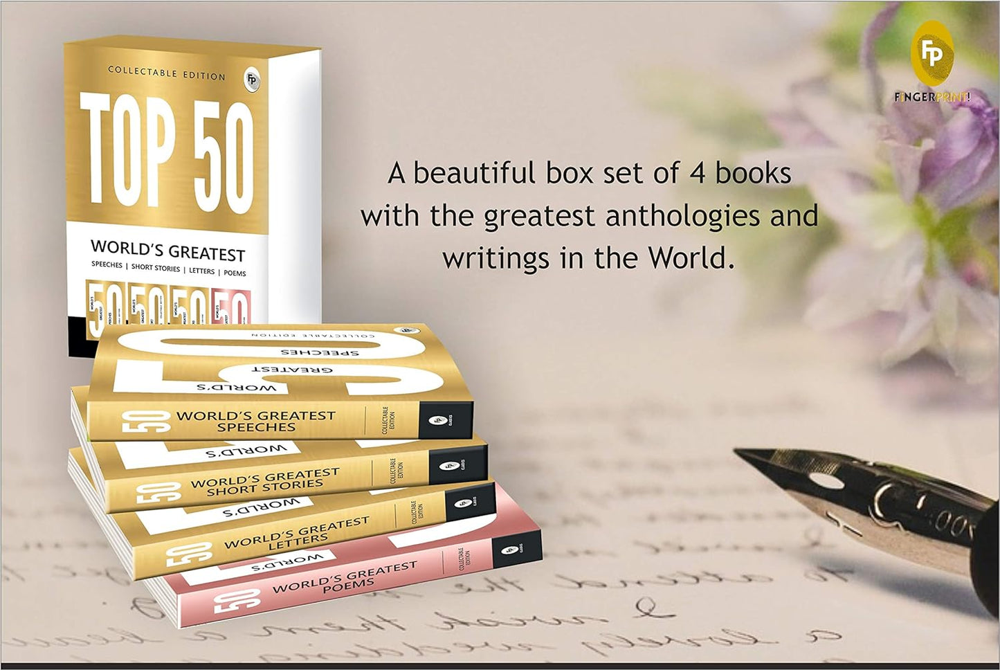 Pre Order: Top 50 World’s Greatest Short Stories, Speeches, Letters & Poems, COLLECTABLE EDITION (Box Set of 4 Books)