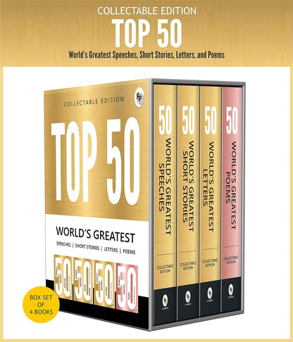 Pre Order: Top 50 World’s Greatest Short Stories, Speeches, Letters & Poems, COLLECTABLE EDITION (Box Set of 4 Books)