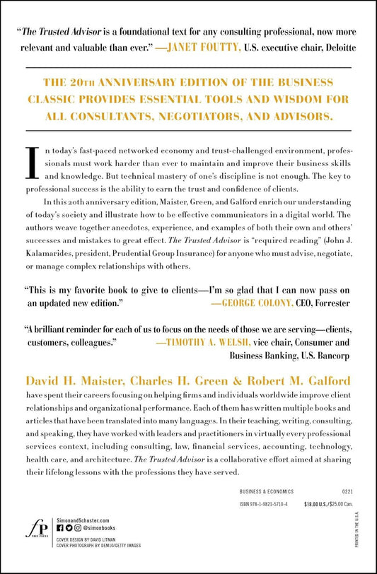 Pre Order: Trusted Advisor: 20Th Anniversary Edition