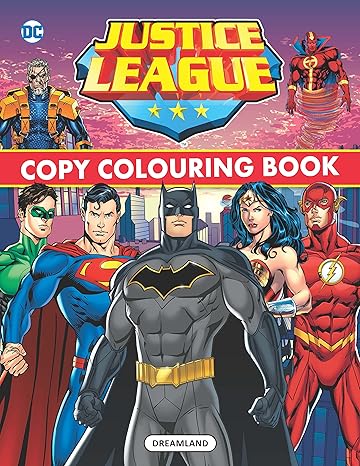 Pre Order : Justice League Copy Colouring Book by Dreamland Publications